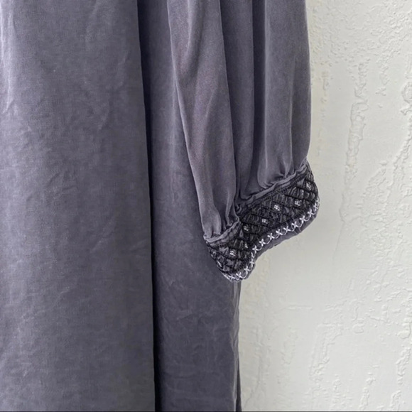 Dress 10 H&M L.O.G.G. black long sleeve boho Embroidery - Picture 3 of 6